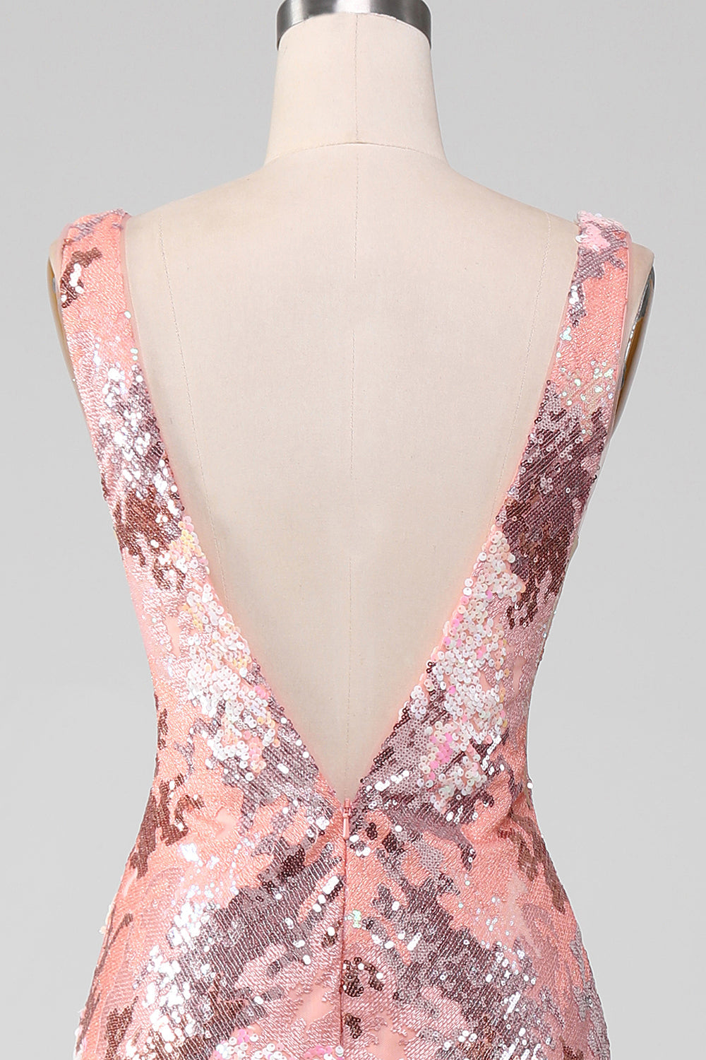 Glitzerndes Pailletten Meerjungfrauen langes Ballkleid mit Schlitz