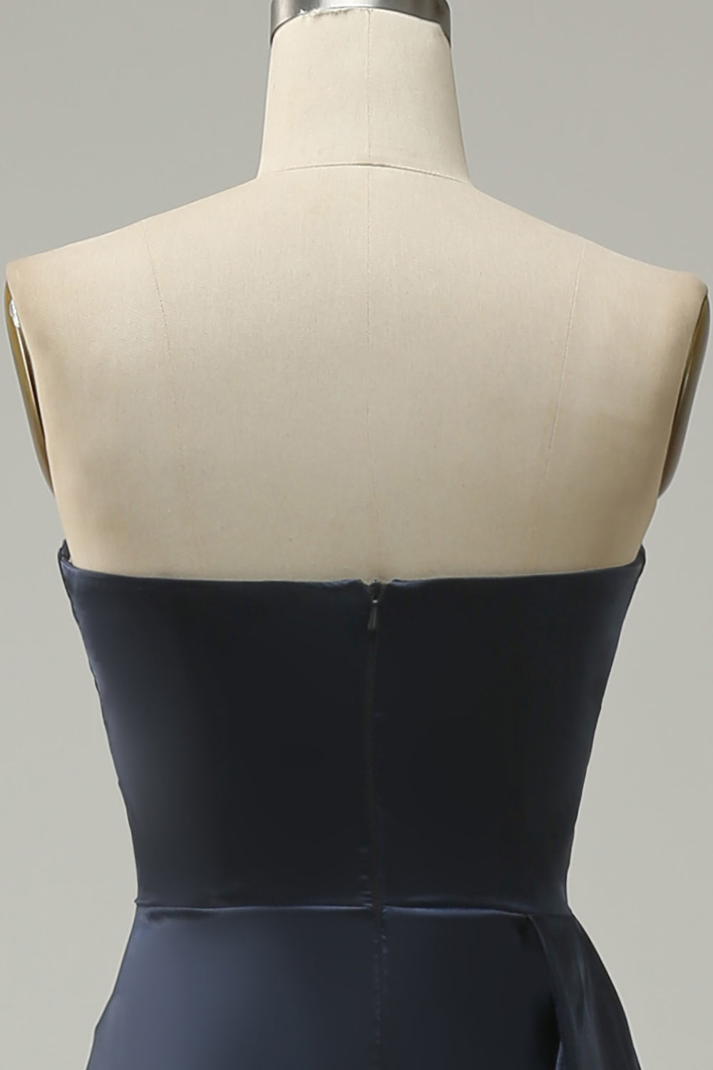 A-Linie Herzausschnitt Marine Langes Ballkleid mit Schlitz