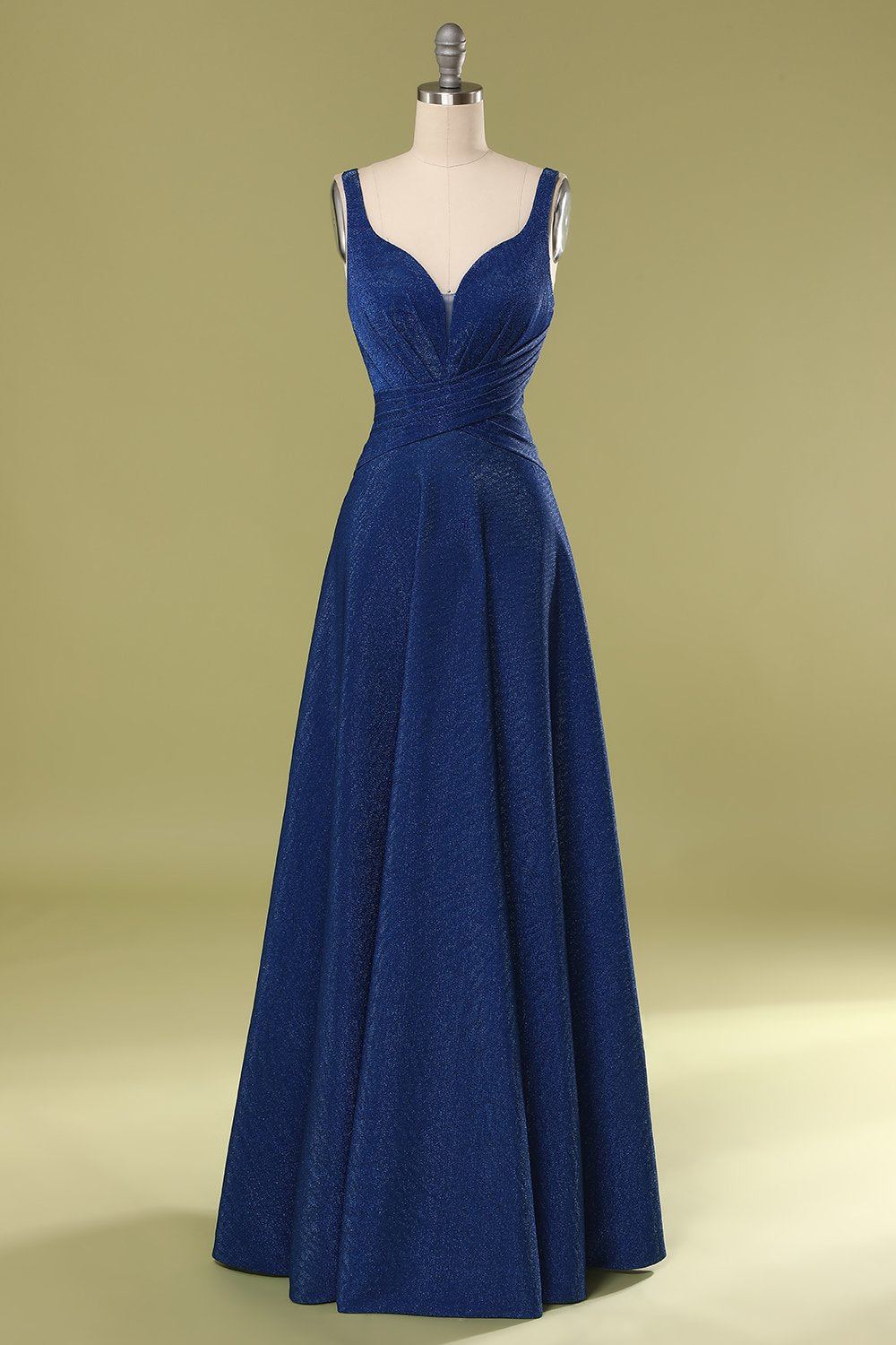 Langes Funkeln Königsblau Ballkleid