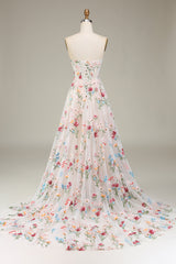 A-Linie Herzausschnitt Langes Korsett Ballkleid mit Blume