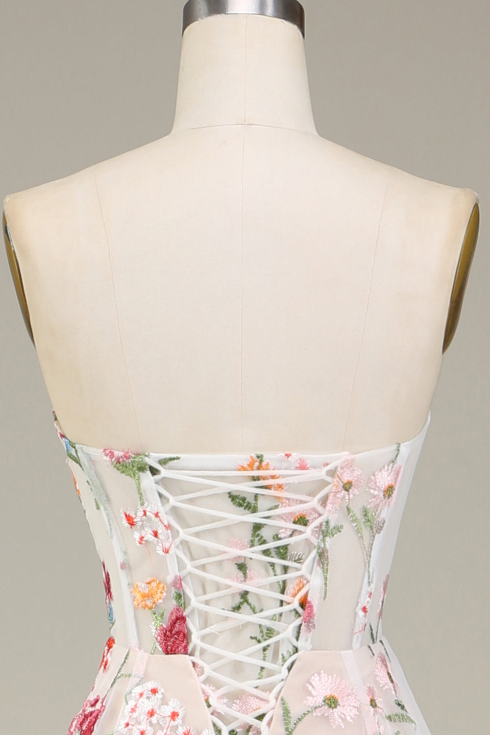 A-Linie Herzausschnitt Langes Korsett Ballkleid mit Blume