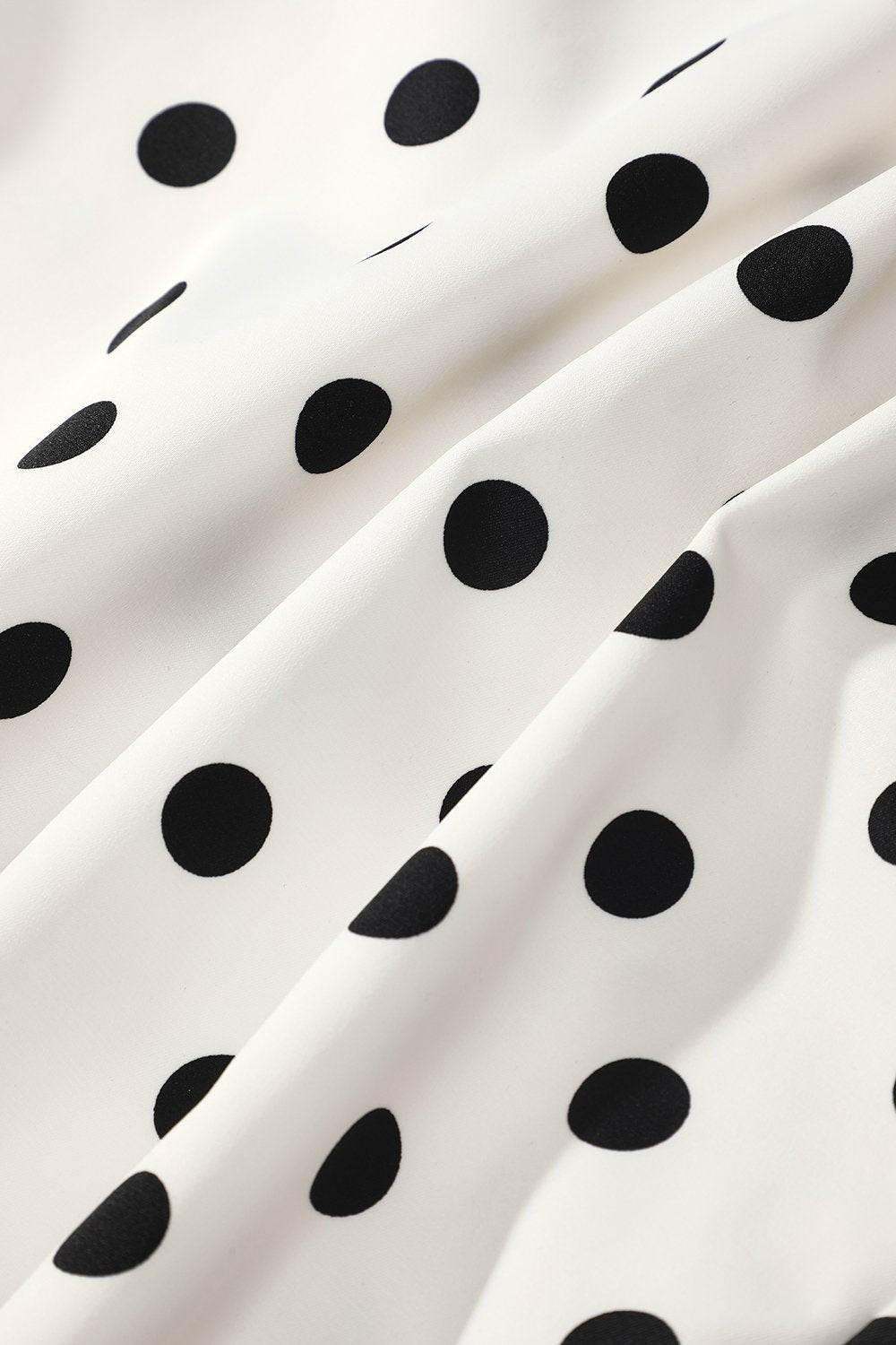 Schwarz und Weiß Polka Dots Mermaid Sommerkleid