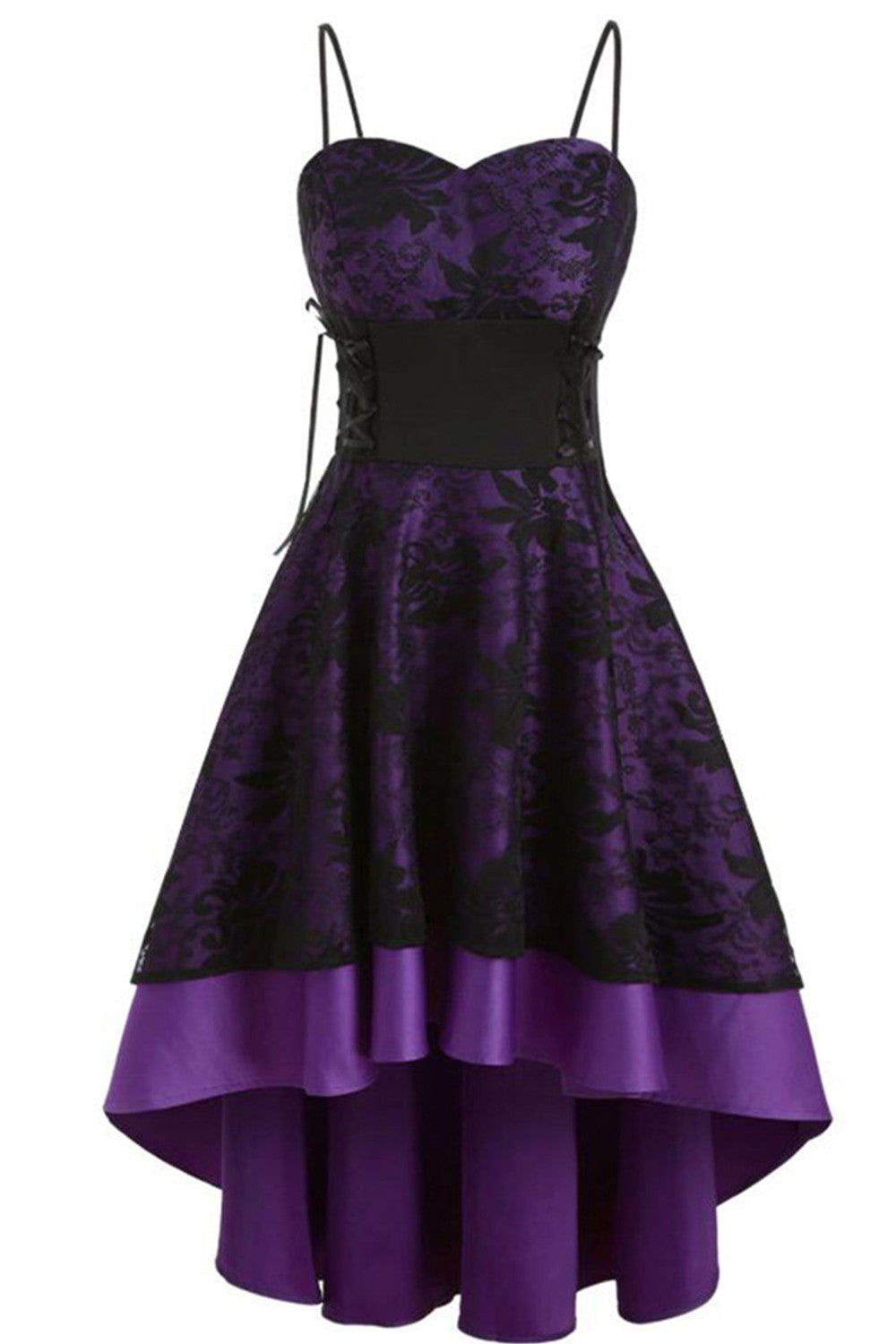 High-Low Spitze Vintage Kleid