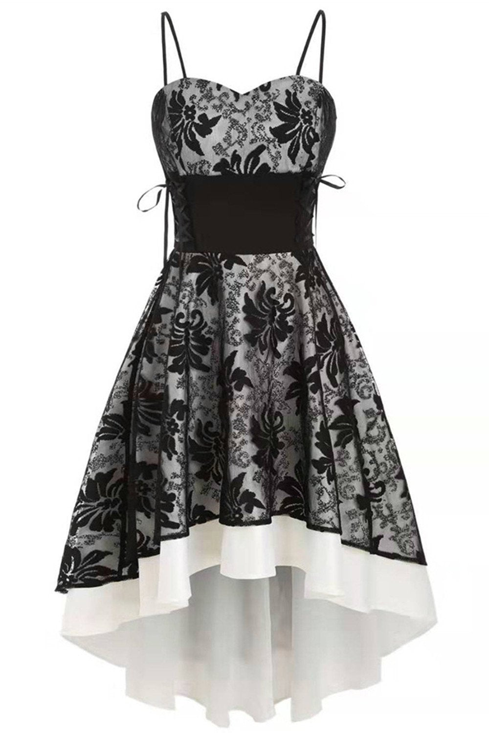 High-Low Spitze Vintage Kleid