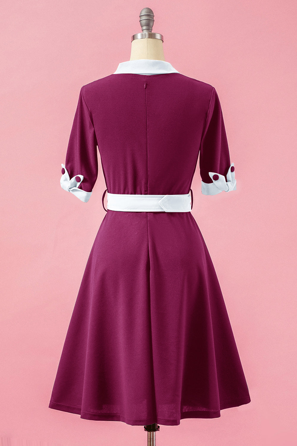 Grün Patchwork V-Ausschnitt Swing Partykleid