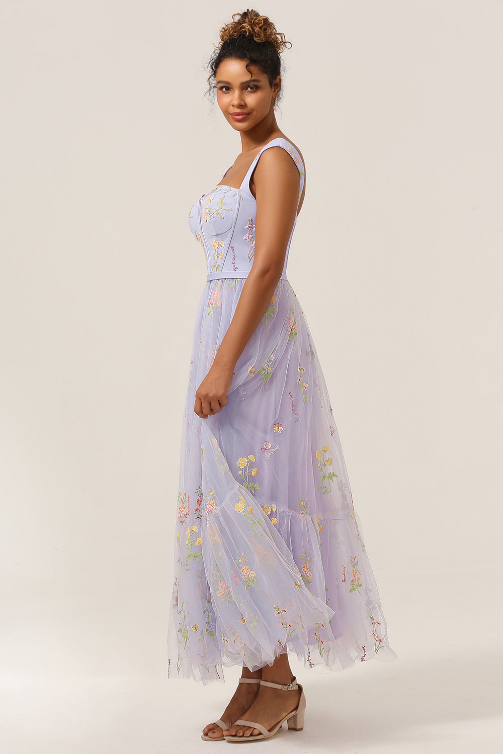 A Linie Herzausschnitt Grünes langes Ballkleid mit Stickerei