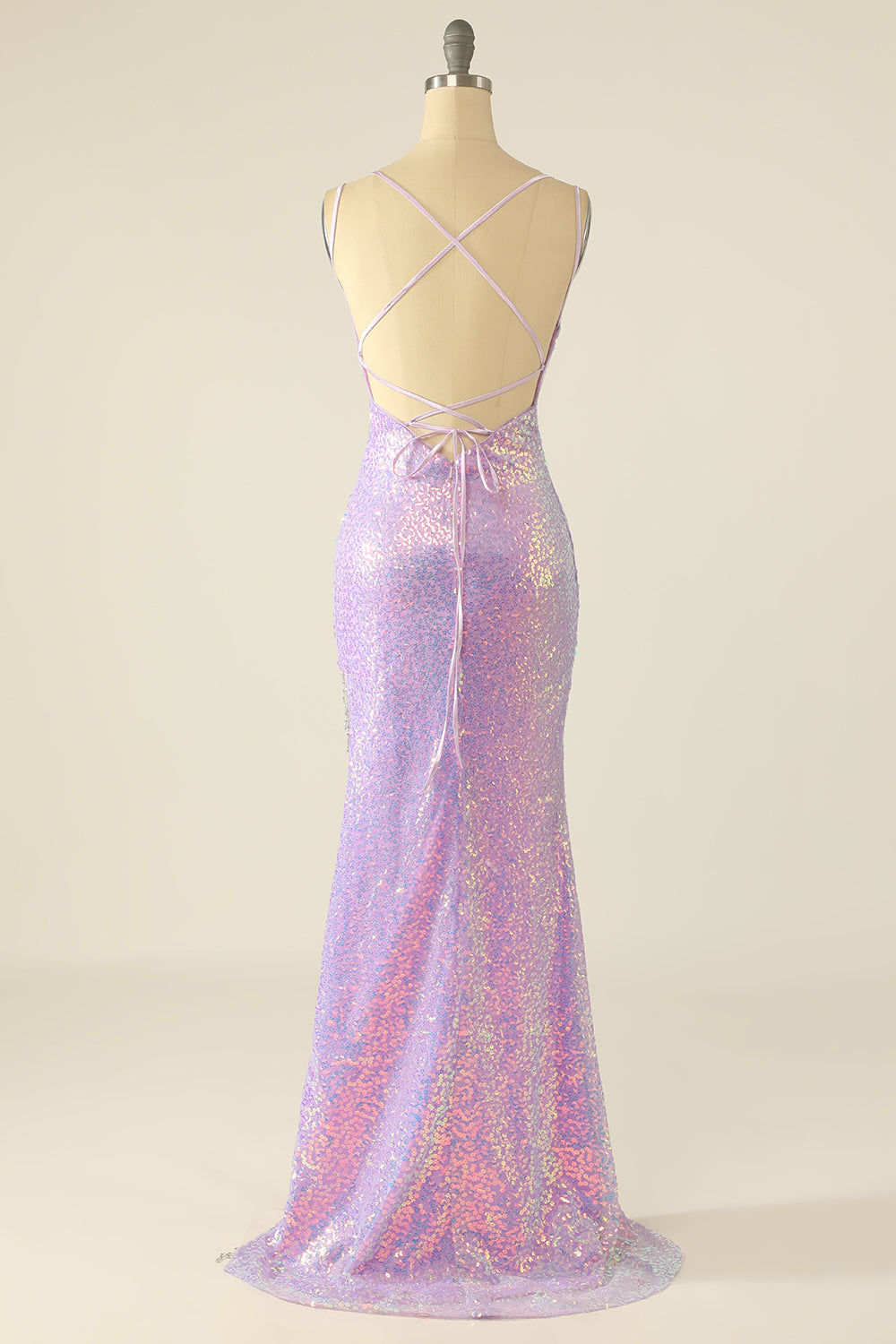 Blaues Pailletten Ballkleid mit Fransen