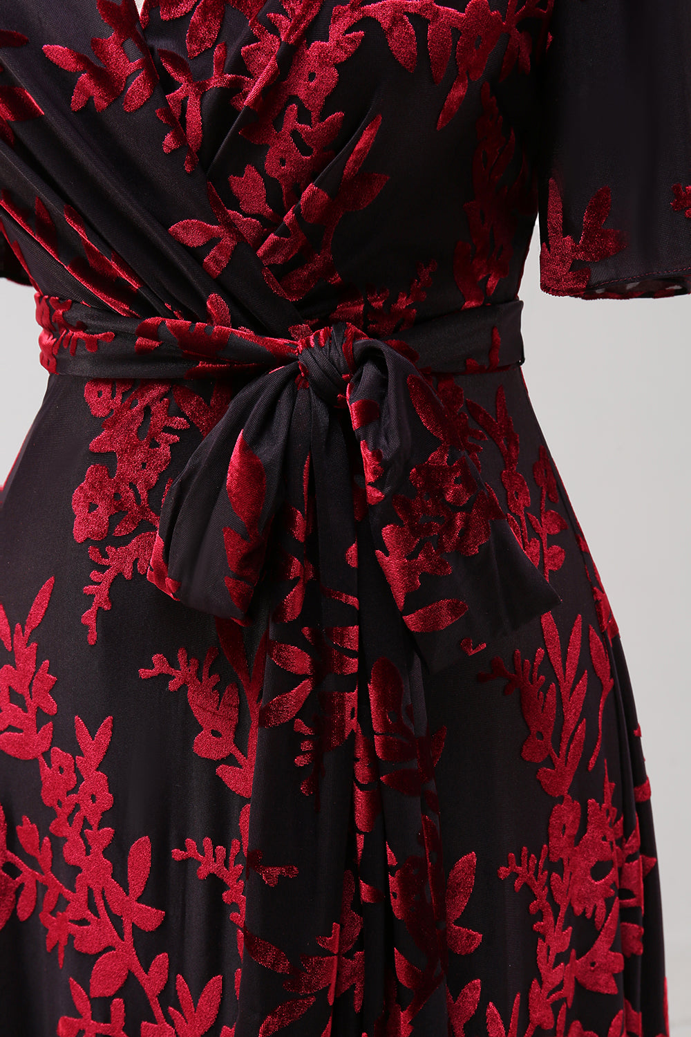 Goldviolett Samt Langes A-Linie Ballkleid