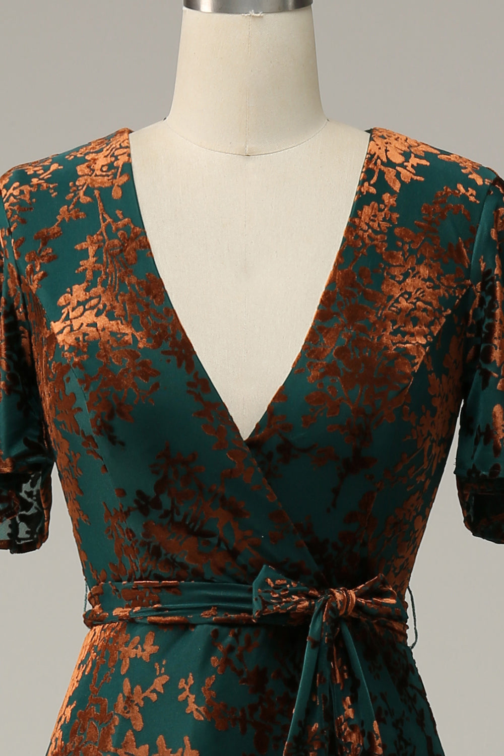 Goldviolett Samt Langes A-Linie Ballkleid
