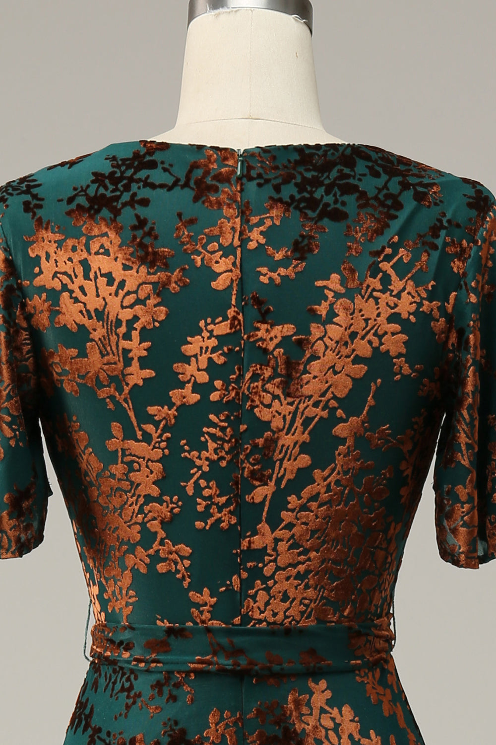 Goldviolett Samt Langes A-Linie Ballkleid