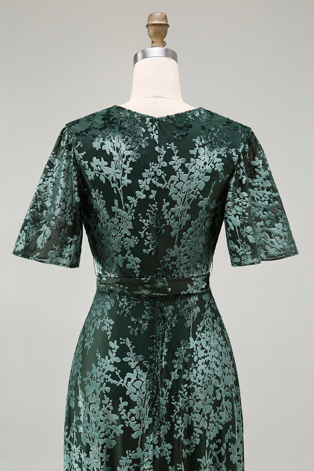 Goldviolett Samt Langes A-Linie Ballkleid