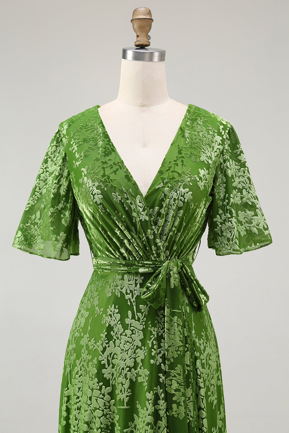 Blaues Samt Langes A-Linie Ballkleid