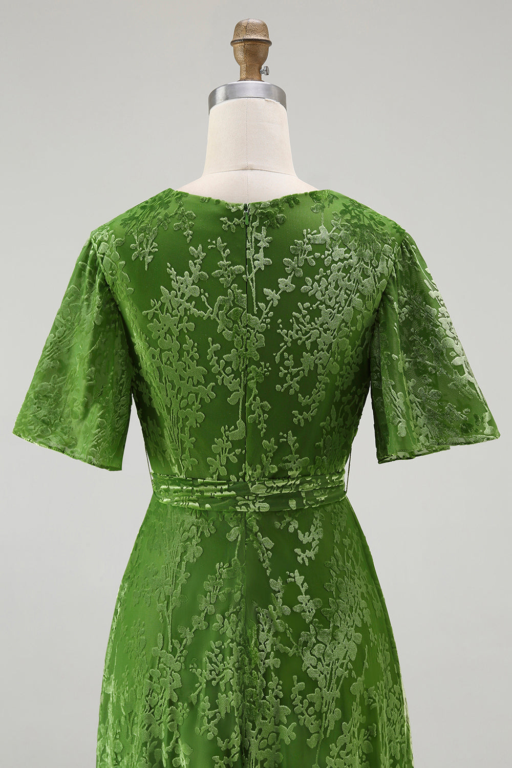 Blaues Samt Langes A-Linie Ballkleid