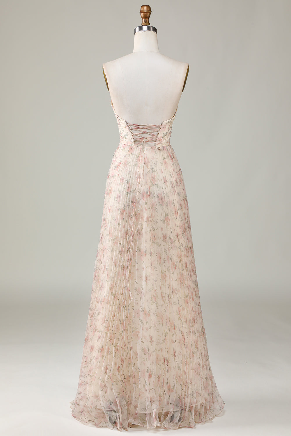 A-Linie Herzausschnitt Champagner Blume Brautjungfer Kleid