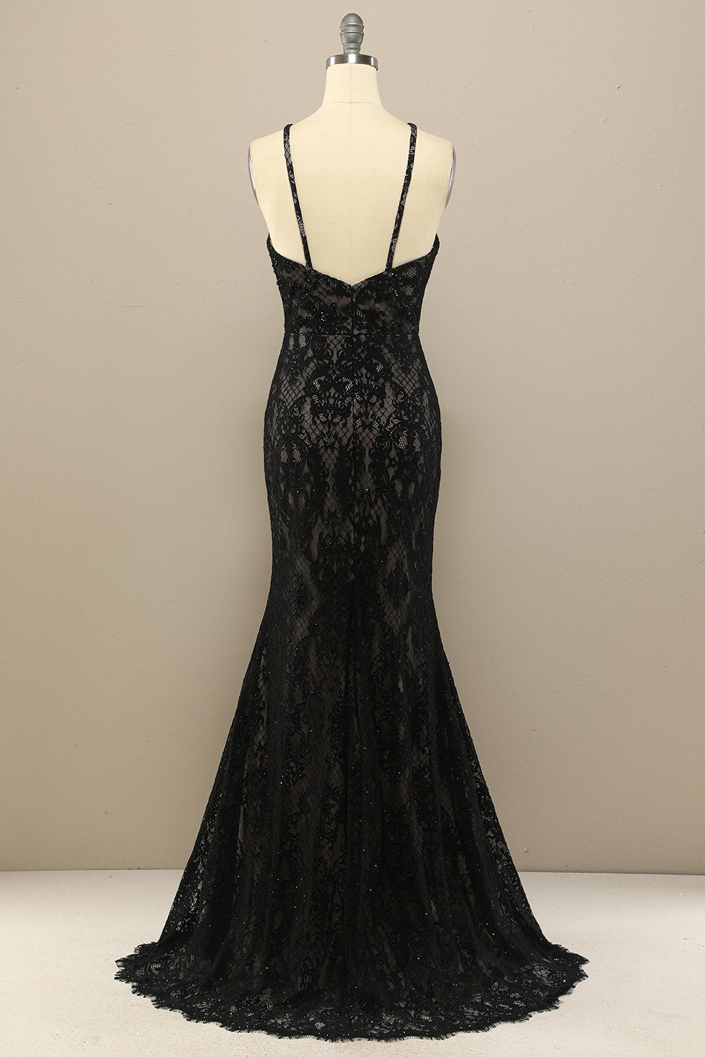 Marine Mermaid Spitze Langes Ballkleid