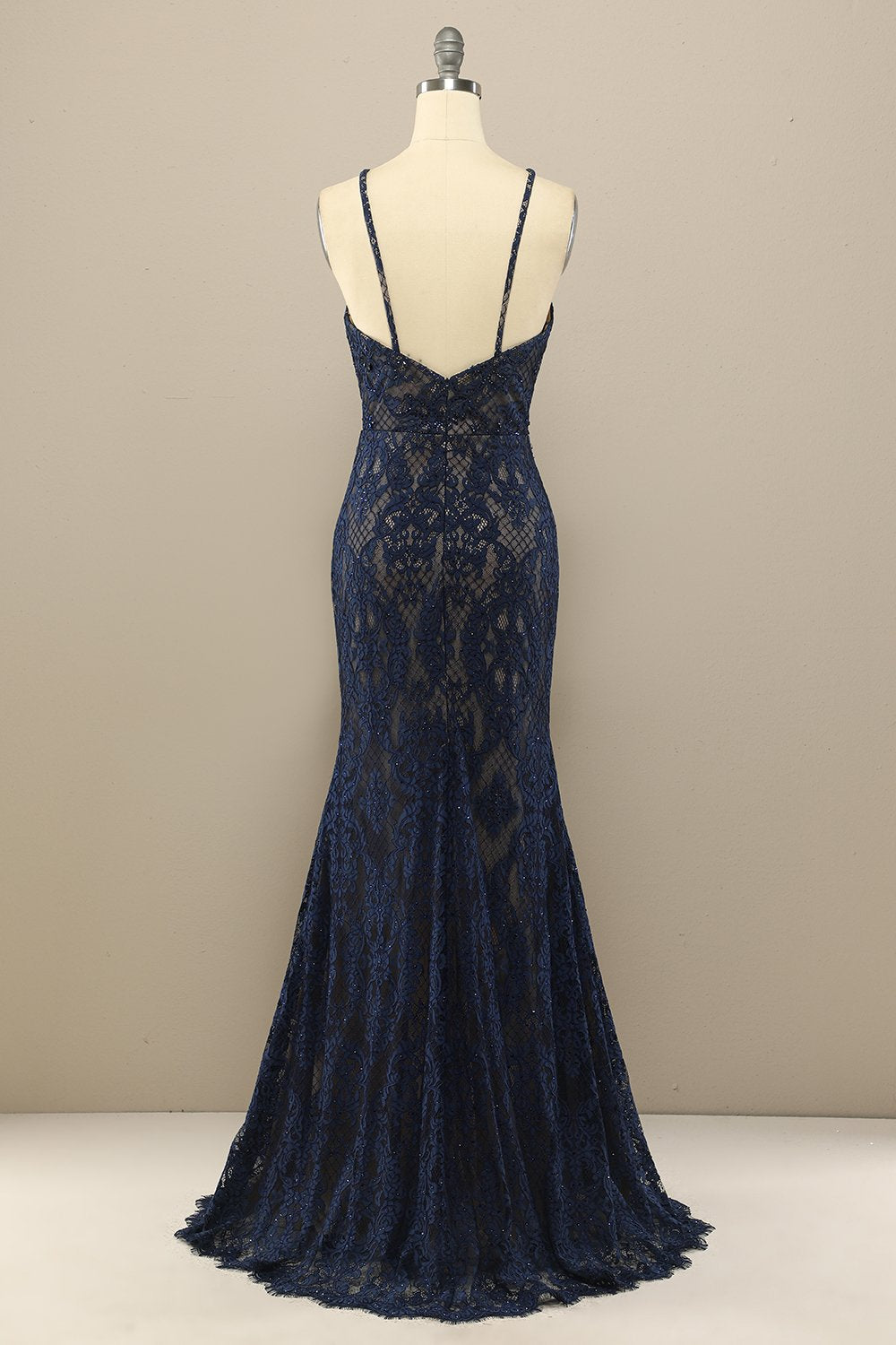 Marine Mermaid Spitze Langes Ballkleid