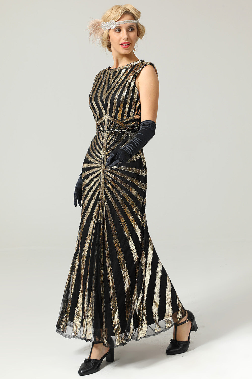 Meerjungfrau Pailletten Gatsby 1920er Jahre Flapper Kleid
