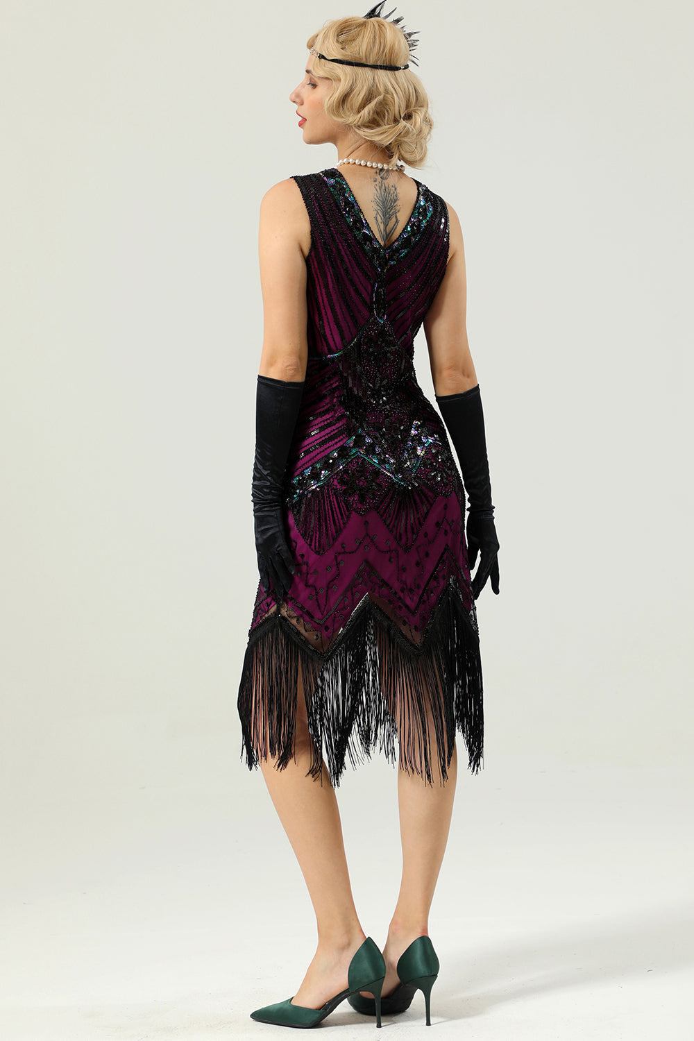 1920er Jahre ärmelloses Gatsby Kleid