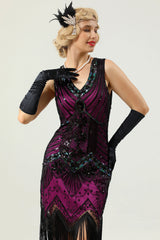 1920er Jahre ärmelloses Gatsby Kleid