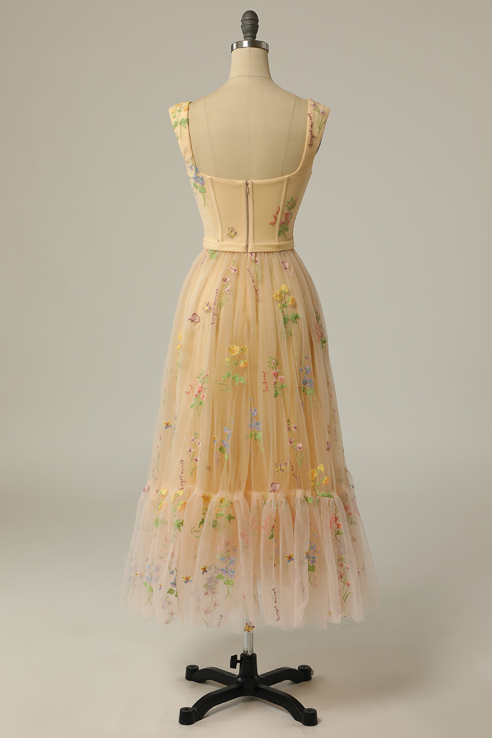 A Linie Herzausschnitt Grünes langes Ballkleid mit Stickerei