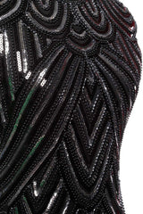 Schwarz Gatsby Funkeln Fransen 1920er Jahre Kleid